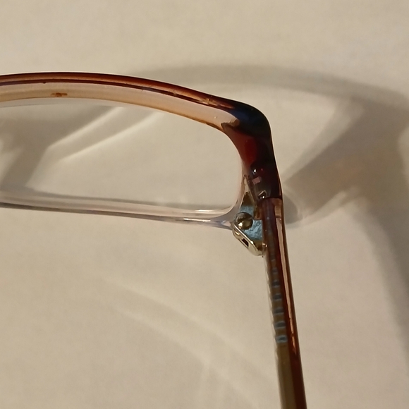 Women's Brown/Clear Square Shaped Eyeglasses Frames 50-16-135 mm - Picture 7 of 8